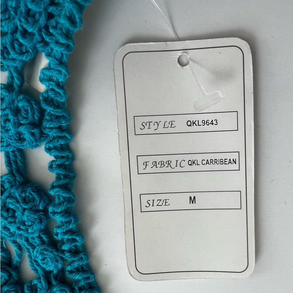 Vintage DCC Missy Turquoise Blue Tank Top, Boho, Medium - Picture 7 of 10